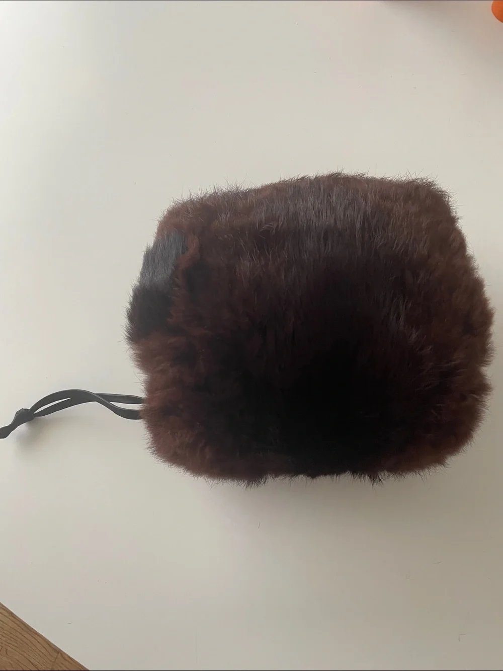 Small hands Brown Real Fur Wristlet